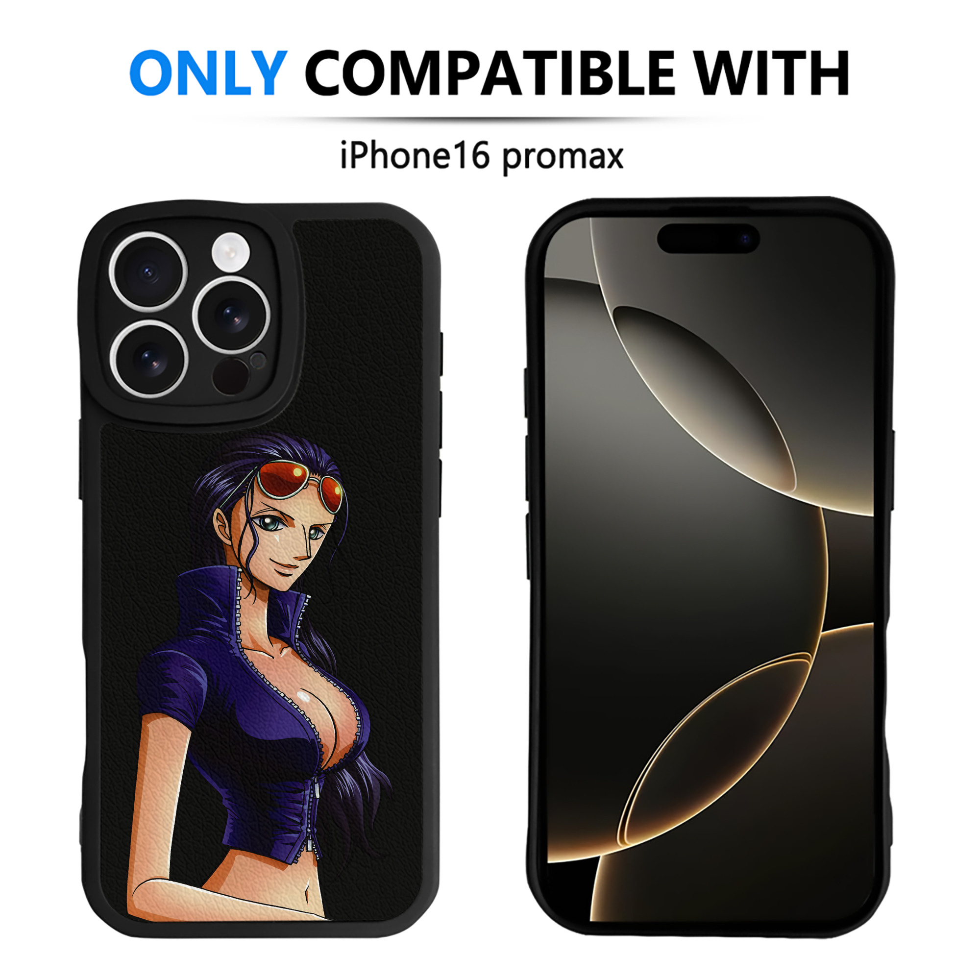 （画像用） ワンピース ニコ・ロビン ONE PIECE Nico Robin 【iPhone 16シリーズ対応】シリコンスマホケース（レザー調） 材質：シリコン